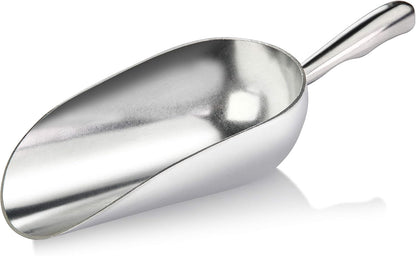 New Star Foodservice 34509 One-Piece Cast Aluminum Round Bottom Bar Ice Flour Utility Scoop, 5-Ounce, Silver (Hand Wash Only)