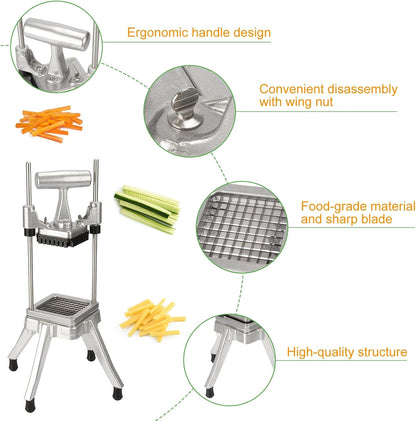 4-in-1 Commercial French Fry Cutter, 4-Blade Vegetable Chopper