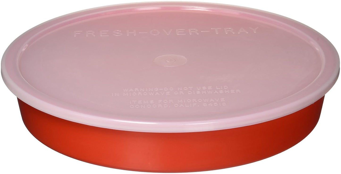 Sammons Preston High-Sided Divided Dish, White, Break-Resistant & Lightweight Polypropylene Plastic, 10" Diameter, 1.75" High Vertical Sides & 7/8" Section Dividers, Includes Lid for Travel & Storage