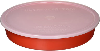 Sammons Preston High-Sided Divided Dish, White, Break-Resistant & Lightweight Polypropylene Plastic, 10" Diameter, 1.75" High Vertical Sides & 7/8" Section Dividers, Includes Lid for Travel & Storage