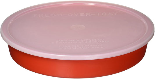 Sammons Preston High-Sided Divided Dish, White, Break-Resistant & Lightweight Polypropylene Plastic, 10" Diameter, 1.75" High Vertical Sides & 7/8" Section Dividers, Includes Lid for Travel & Storage