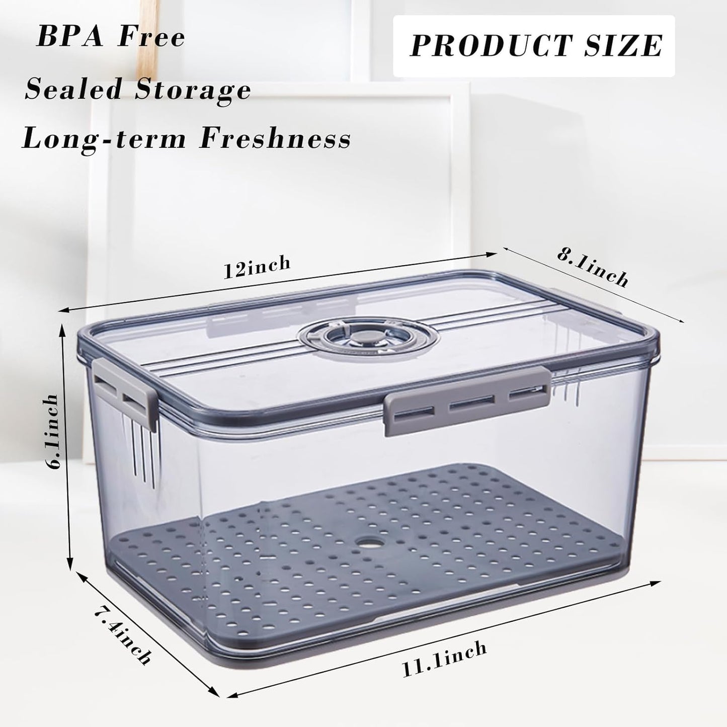 Bread Box Bread Boxes with Lid for Kitchen Counter, Airtight Loaf Bread Storage Container,Large Time Recording Bread Keeper for Homemade Bread, Toast, Bagel, Donut and Cookies ,Gifts for Mom Dad