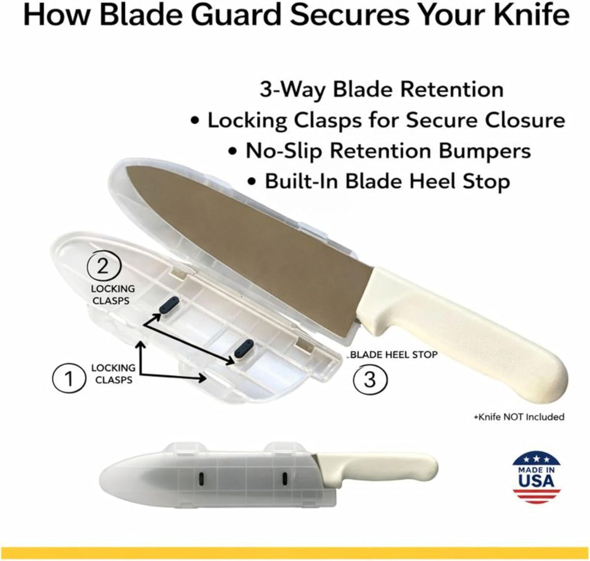 Blade Guard™ 8" Locking Kitchen Knife Blade Protector
