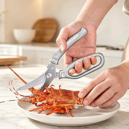 CHEN-KE Rust Resistant Heavy Duty Multipurpose Kitchen Shears-Grey