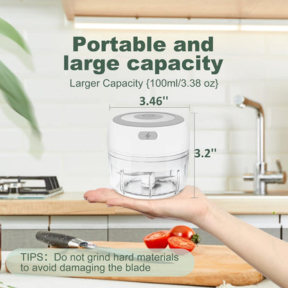 Electric-Herb-Grinder-Large-3.4oz-USB Rechargeable Fresh Herbs and Spices
