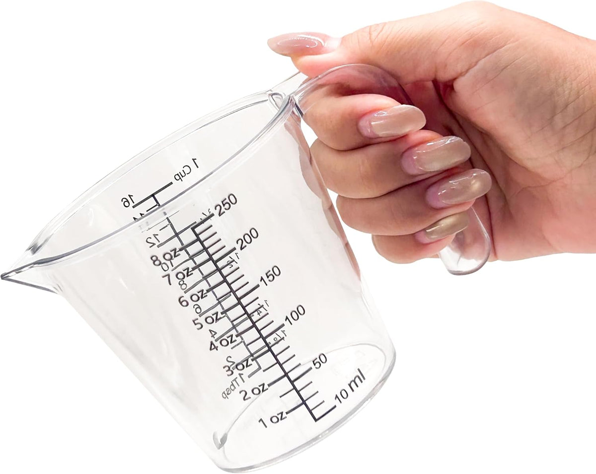 Plastic Measuring Cup with Handle, Pool Chemical Measuring Cup, Plastic Measuring Pitcher for Liquid Mixing, Pouring, Lawn Care, Pet Food, Motor Oil, Laboratory and More (32, Fluid Ounces, 1000ml)