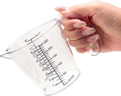 Plastic Measuring Cup with Handle, Pool Chemical Measuring Cup, Plastic Measuring Pitcher for Liquid Mixing, Pouring, Lawn Care, Pet Food, Motor Oil, Laboratory and More (32, Fluid Ounces, 1000ml)