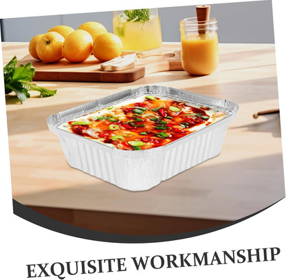 PRETYZOOM 30pcs Aluminium Foil Barbecue Food Containers for Cooking Baking and Meal Prep Versatile Disposable Pans for Grilling Picnics and Parties Capacity