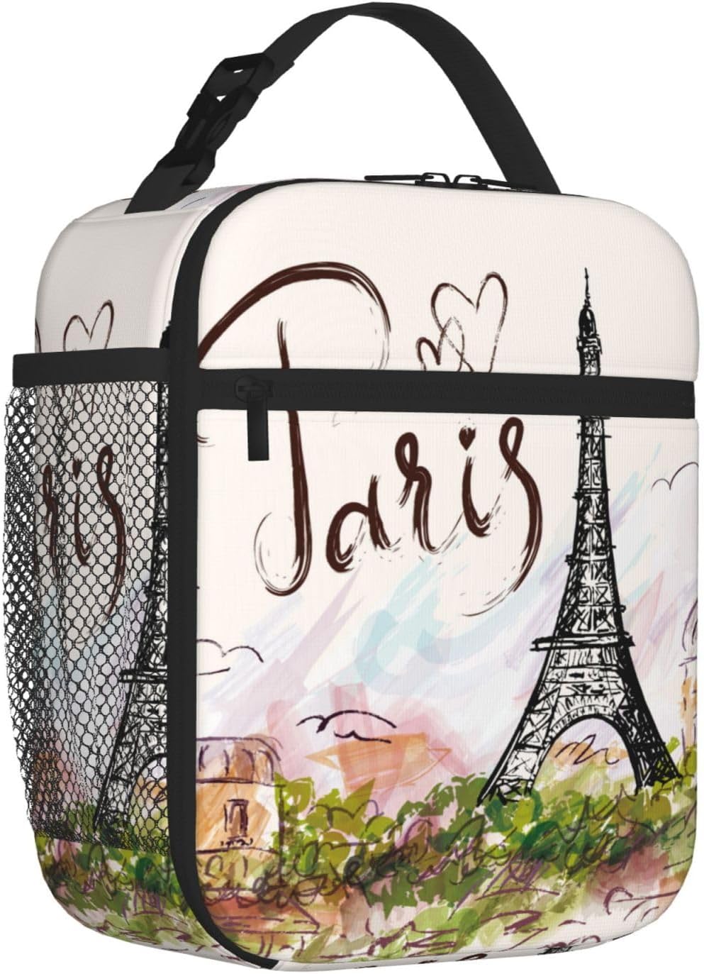70s Retro Mushroom Floral Insulated Lunch Bag Reusable Cooler Lunch Box Portable Leakproof Thermal Container Tote Bags for Girls Boys School Travel