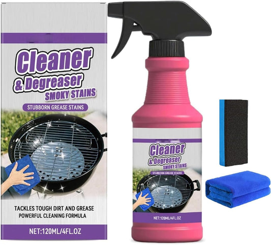 Fast- Heavy-Duty Grill Degreaser Spray, Heavy-Duty 𝐆rill Cleaning Spray Degreaser, Bbq 𝐆rill Degreaser Cleaner, Grease Remover forGrill Grates, Ovens, Flat Tops (1pcs)