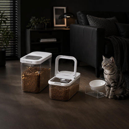 LivLab Mker Dog Food Storage Container - 6L/6KG/10LBS Pet Food Storage Containers With Lids & Scooper, BPA Free Airtight Storage Containers Store Dry Food For Kitchen Pantry
