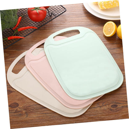 Non Slip Chopping Board Mat Flexible Plastic Kitchen Cutting Mat with Hanging Hole for Fruits Meat Vegetables and Fish Green Color Safe Material