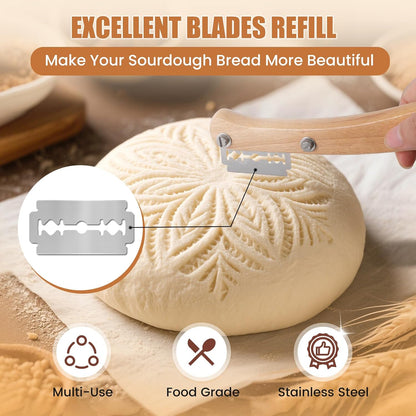CUNSENR Bread Lame Blades Refill, Bread Scoring Blades Set, 20 Pack
