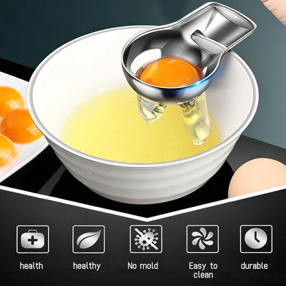 Egg Separator For Raw Eggs BPA-Free White Separator Tool For Baking