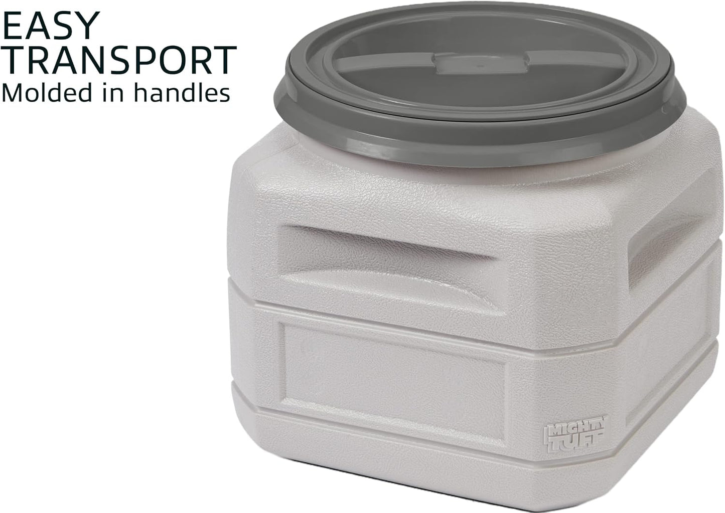 Mighty Tuff Airtight Dog Food Storage Container – 13 Gal, up to 54 lb Capacity – Cat and Dog Food Container with Twist Lid & Handles – BPA-Free, Made in USA