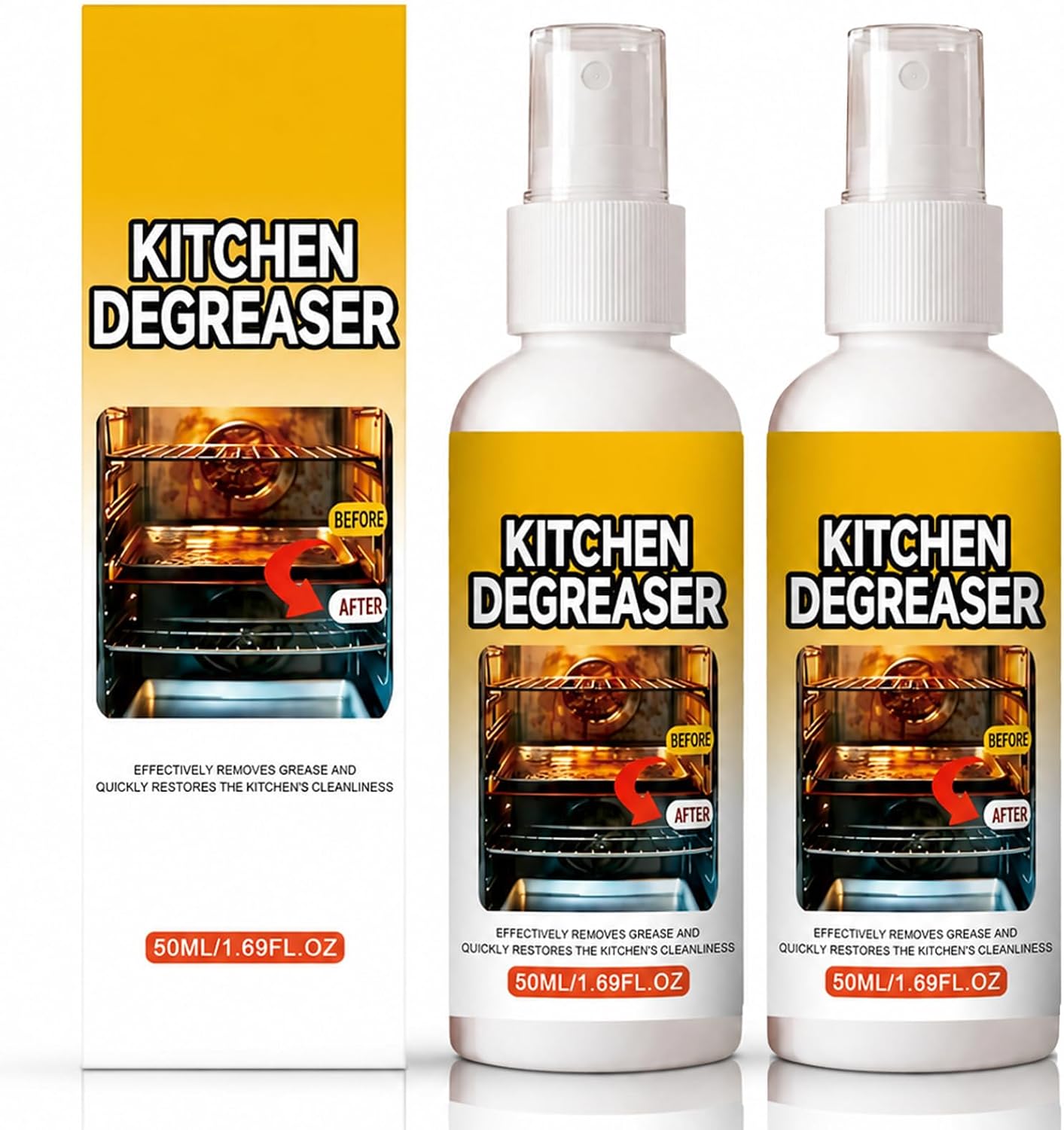 Apiastar Greasekiller Spray Grill Cleaner & Heavy Duty Degreaser Spray. Fast-Acting BBQ Grill Cleaning Spray for Outdoor Grease Removal. (2 Pcs)