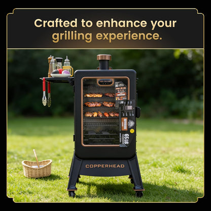 QuliMetal Folding Front Shelf for Traeger Pro 34, Texas Elite 34, Century 885 and Eastwood 34, 37" x 12" Heavy-Duty Grill Prep Table with Cutting Board, Stainless Steel Basin, Lid and 5 Hooks