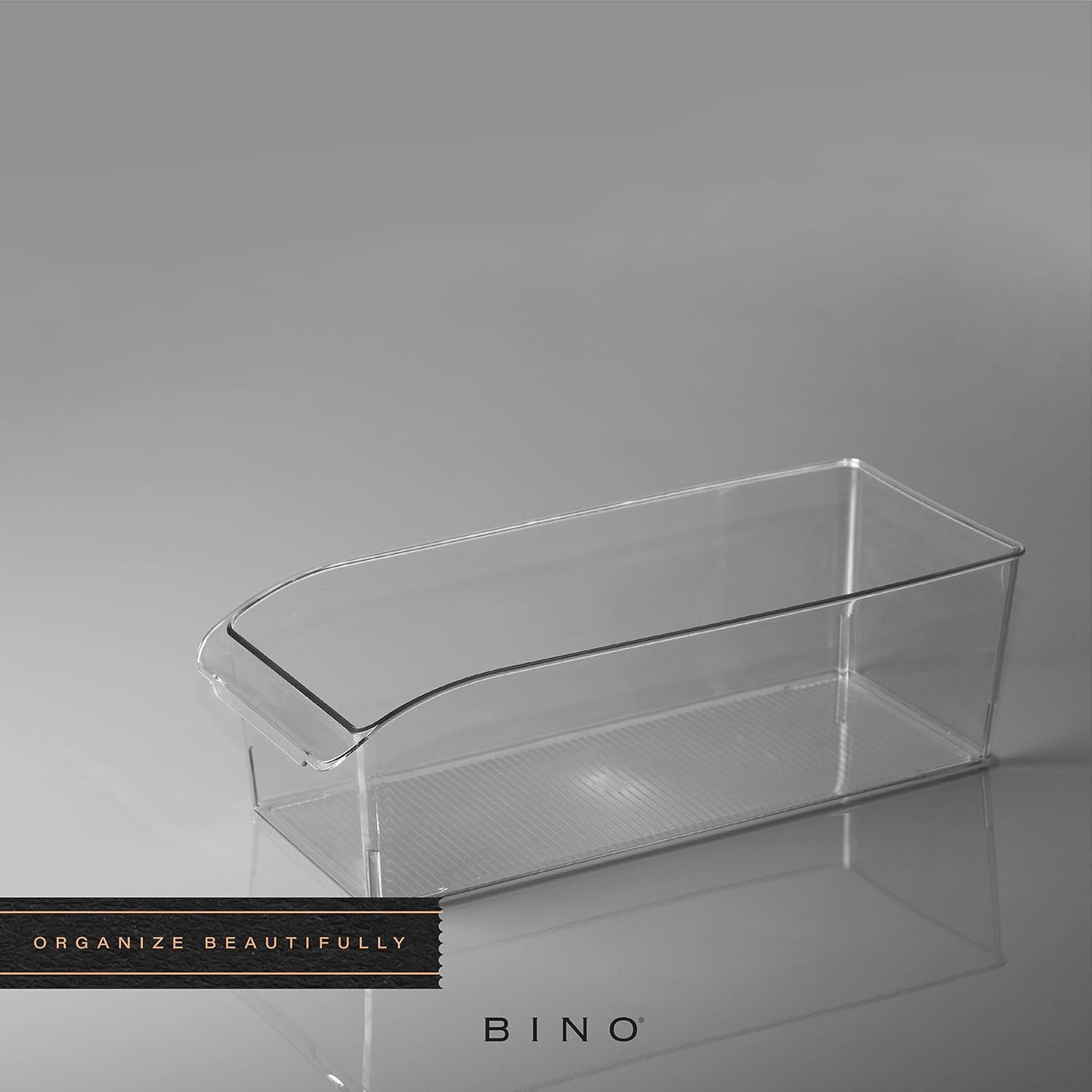 BINO | Plastic Storage Bins, Small | THE CURVE COLLECTION | Multi-Use Organizer Bins | Storage Containers Kitchen, Pantry and Home Organization | Fridge Organizers | Pantry Organization and Storage