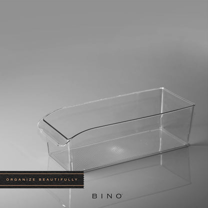 BINO | Plastic Storage Bins, Small | THE CURVE COLLECTION | Multi-Use Organizer Bins | Storage Containers Kitchen, Pantry and Home Organization | Fridge Organizers | Pantry Organization and Storage