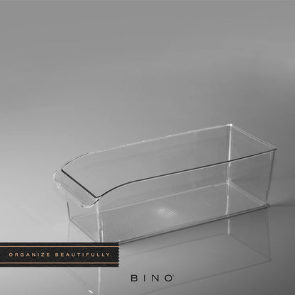 BINO | Plastic Storage Bins, Small | THE CURVE COLLECTION | Multi-Use Organizer Bins | Storage Containers Kitchen, Pantry and Home Organization | Fridge Organizers | Pantry Organization
