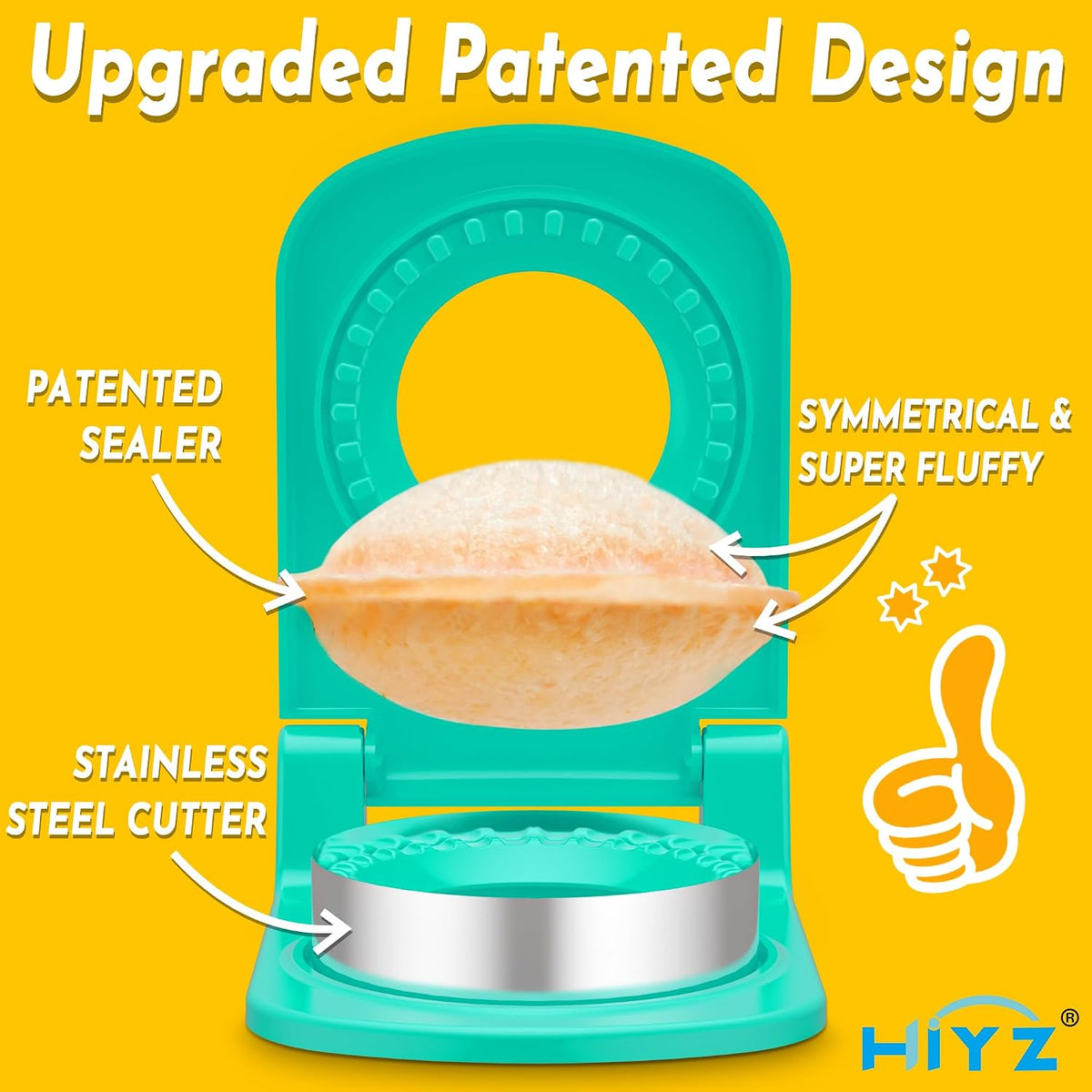 HiYZ Sandwich Cutter and Sealer - Stainless Steel Decruster Sandwich Maker - Peanut Butter and Jelly Crustless Sandwich Bread Pancake Maker Cookie Cutter for Kids Children Boys Girls