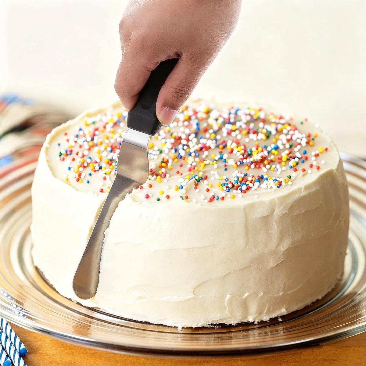Stainless Steel Offset Spatula Frosting Smoother Cake Spatulas - 2 pack
