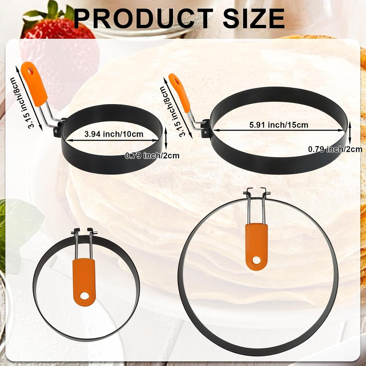 Egg Ring Pancake Ring Set 6 Pcs Stainless Steel