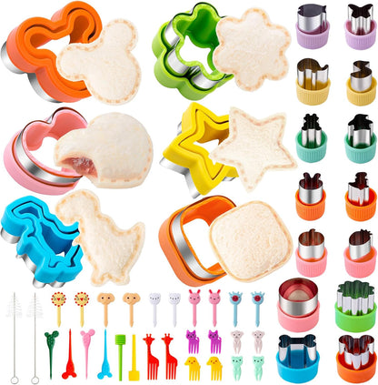 Fruit Cutters Shapes for Kids 22 Pcs, Mini Cookie Cutters Set, Vegetable Cutter with Food Picks