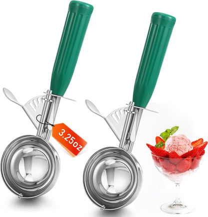 Reallnaive Ice Cream Scooper with Trigger, 4 oz, Gray