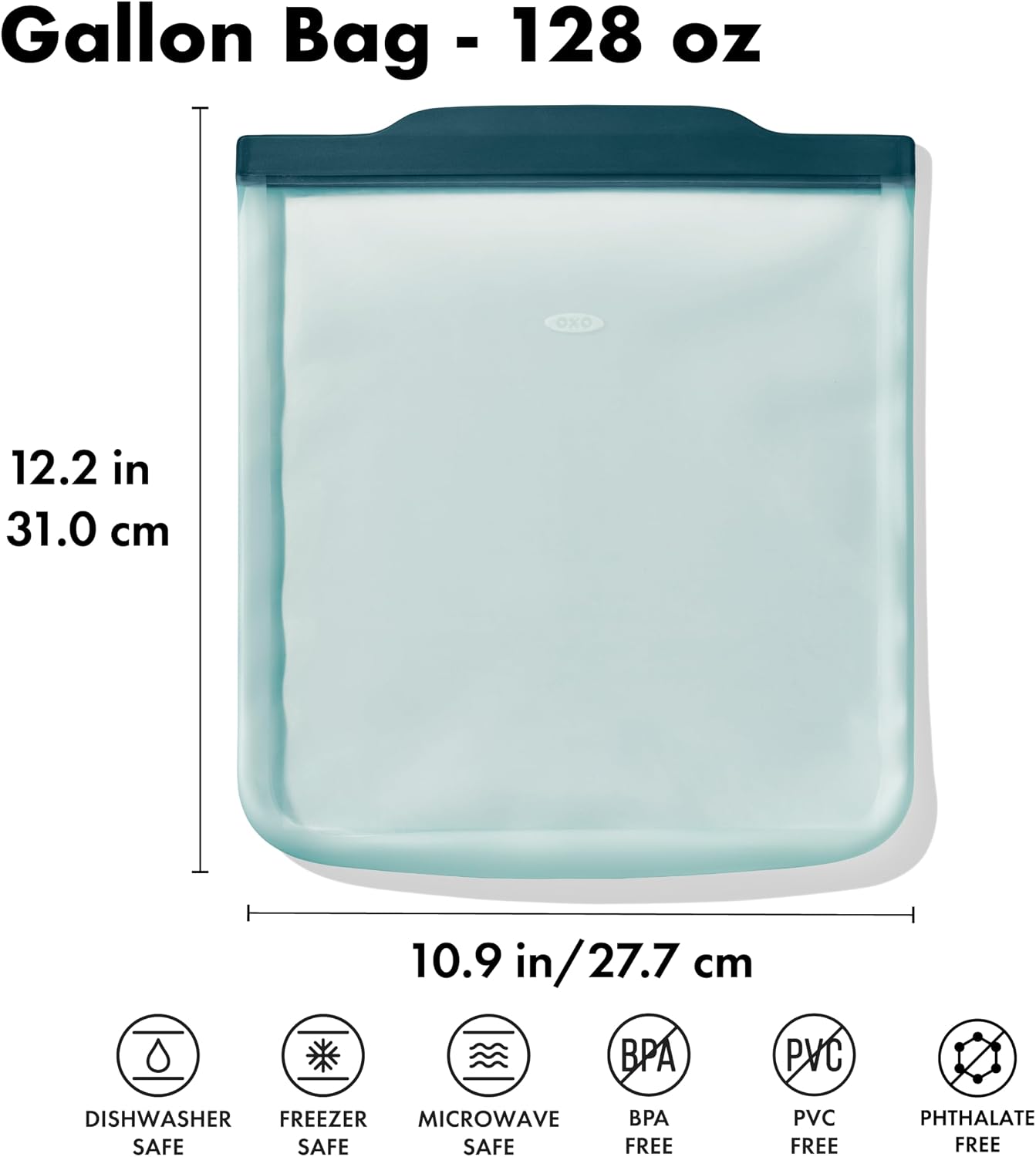 OXO Good Grips Silicone Reusable Bag - Stand-Up Cup (8 oz) - Oat