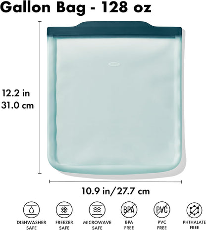 OXO Good Grips Silicone Reusable Bag - Stand-Up Cup (8 oz) - Oat