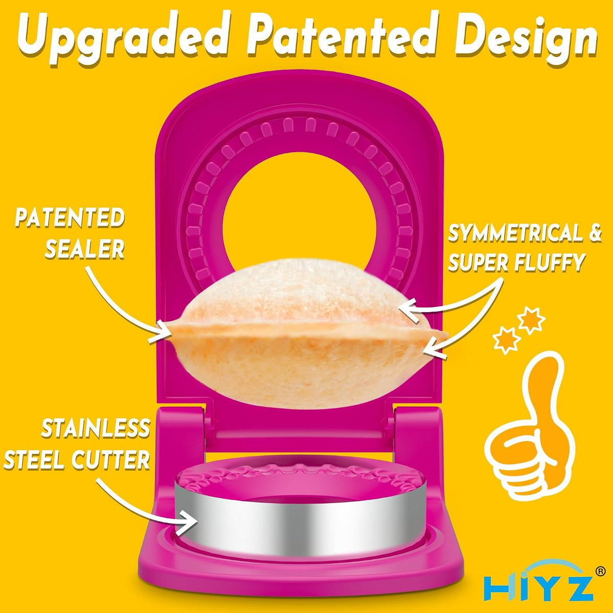 HiYZ Sandwich Cutter and Sealer - Stainless Steel Decruster Sandwich Maker - Peanut Butter and Jelly Crustless Sandwich Bread Pancake Maker Cookie Cutter for Kids Children Boys Girls