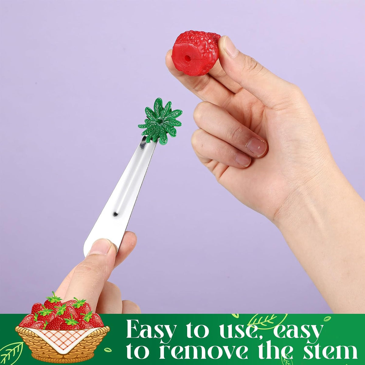 Baderke Strawberry Huller Tomato Corer Scooper Stainless Steel