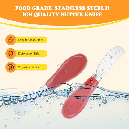 Butter Spreader Knife Set, 2 Pack Butter Knives and Cheese Knives