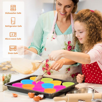 60PCS Silicone Lunch Box Dividers, Heavy-Duty Silicone Cupcake Liners for Muffin Cups, Reusable Kids' Lunch/Bento Box Accessories Set with Animal Forks, Food-Grade, BPA Free(20 Liners + 40 Picks)
