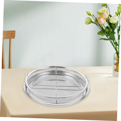 POPETPOP Stainless Steel Barbecue Tray Set for Outdoor Grilling Snacking and Baking Includes Grill Prep Trays Oil Drain Plate