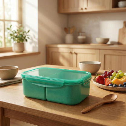 MISS BIG® Bento Box,Bento Box Adult,Lunch Box,Leak Proof Lunch Containers,No BPAs and No Chemical Dyes Bento Lunch Box,Dishwasher and Microwave Safe Lunch Containers for Adults(1900ml Gray)