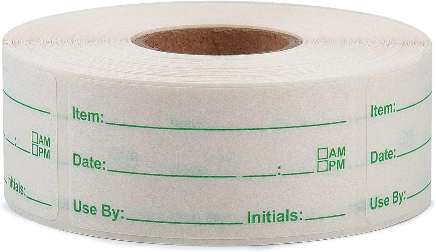 L LIKED 500 Stickers Use by 1 x 2 Inch Dissolvable Food Storage Labels for Containers