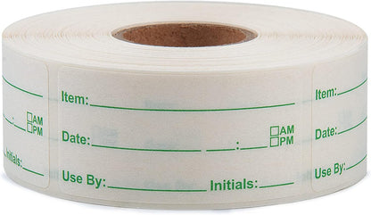 L LIKED 500 Stickers Use by 1 x 2 Inch Dissolvable Food Storage Labels for Containers