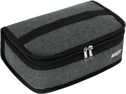 MIER Small Lunch Bag for Kids & Adults Compact Insulated Lunch Box Portable Thermal Mini Cooler for Work School Travel, Bluesteel