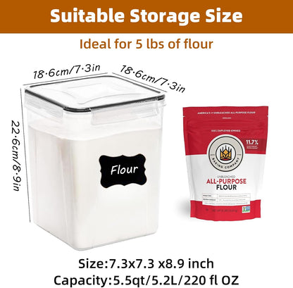 Airtight Food Storage Containers with Lids, BPA Free Clear Pantry Storage Container for Kitchen Food Pantry Organizers and Storage, Plastic Pantry Organiser for Cereal,Flour and Sugar 42 pack
