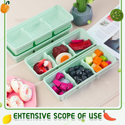 Hushee 10 Pack 17 oz Small Meal Prep Containers with 3 Compartments Snack Containers with Lid Disposable Plastic Bento Box Travel Lunch Food Boxes Stackable for Office Picnic (Black)