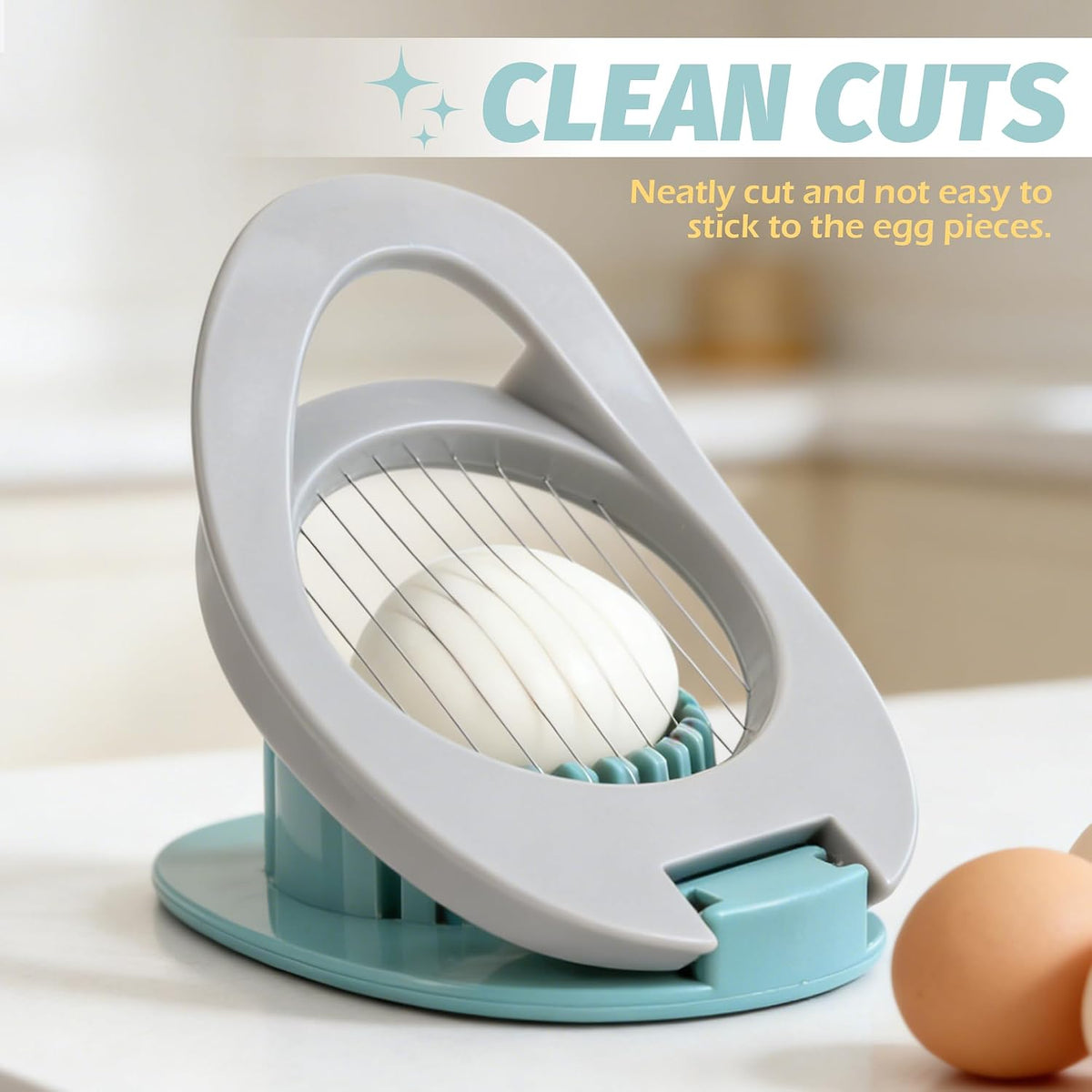 BlingKingdom Egg Slicer, Stainless Steel Wire Egg Cutter for Kitchen