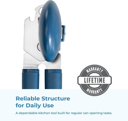 OOU Garlic Press, Stainless Steel Garlic Mincer with Premium Zinc Alloy Construction, Easy-Squeeze Ergonomic TPE Non-Slip Grip Handles, Reverse Cleaning Bumps and Dishwasher Safe Design, Blue