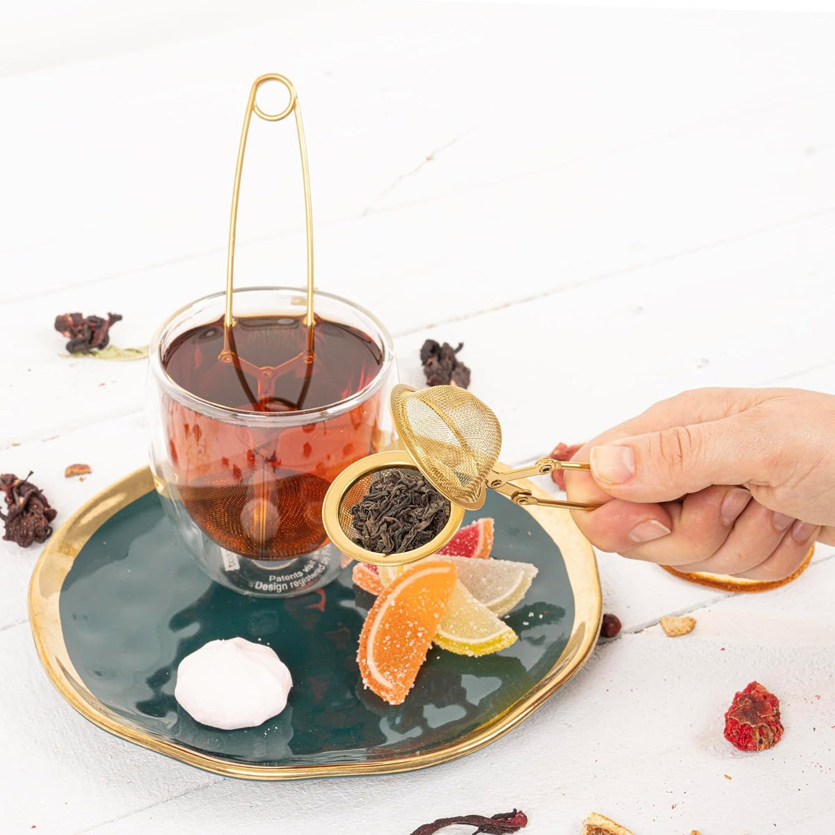 3 Pack Tea Ball Infusers with Handles - Fine Mesh Strainers for Loose Leaf Tea Steeping with Snap Lid
