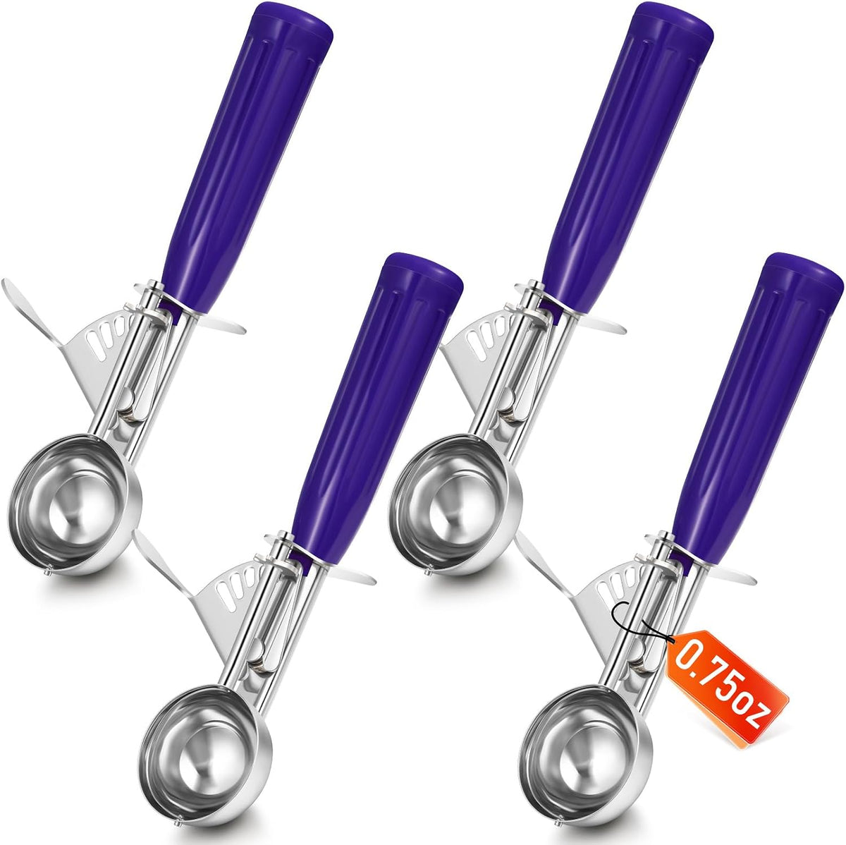 Reallnaive Ice Cream Scooper with Trigger, 4 oz, Gray