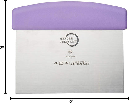 Mercer Culinary Millennia Bench Scraper, 5 7/8 Inch X 3 1/2 Inch Blade, Black Handle