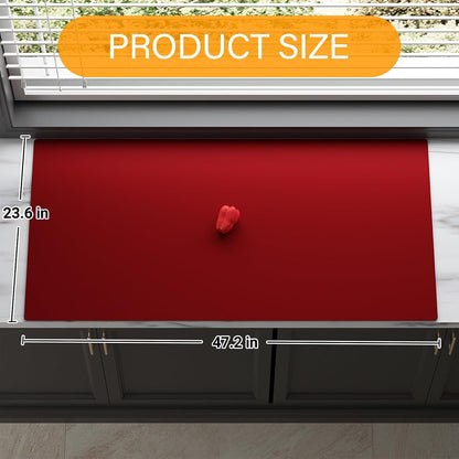 Food Grade Silicone Table Protector Mat 47x24 Inch, Heat Resistant Desk Pad for Baking/Painting/Resin/Welding, Non-Slip Waterproof Surface Easy Clean (3 Colors) (Gray)