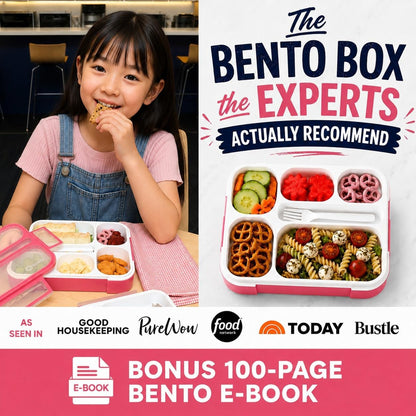 kinsho Lunch Box for Kids Boys Girls - Bento Box Set with Insulated Bag and Ice Pack, 6 Compartment Leak Proof Food Container, BPA-Free, Microwave Safe, Ideal for School & Work, Teal
