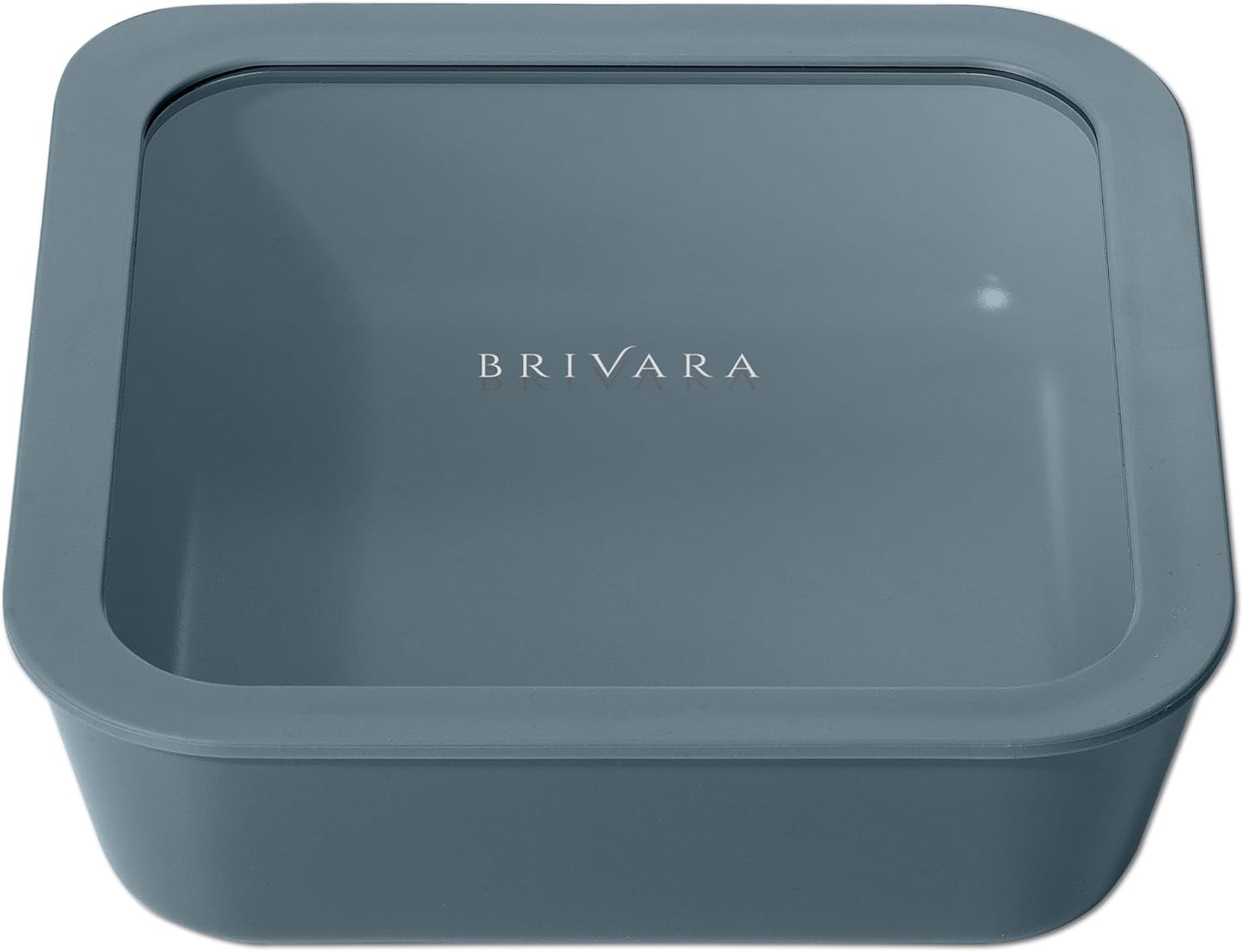 Ceramic Coated Glass Food Storage Container | No PTFE, PFOA, PFAS, and BPA | Reusable Non Toxic Meal Prep Container with Glass Lid | Easy To Store | 3 Cup Rectangle [Onyx]